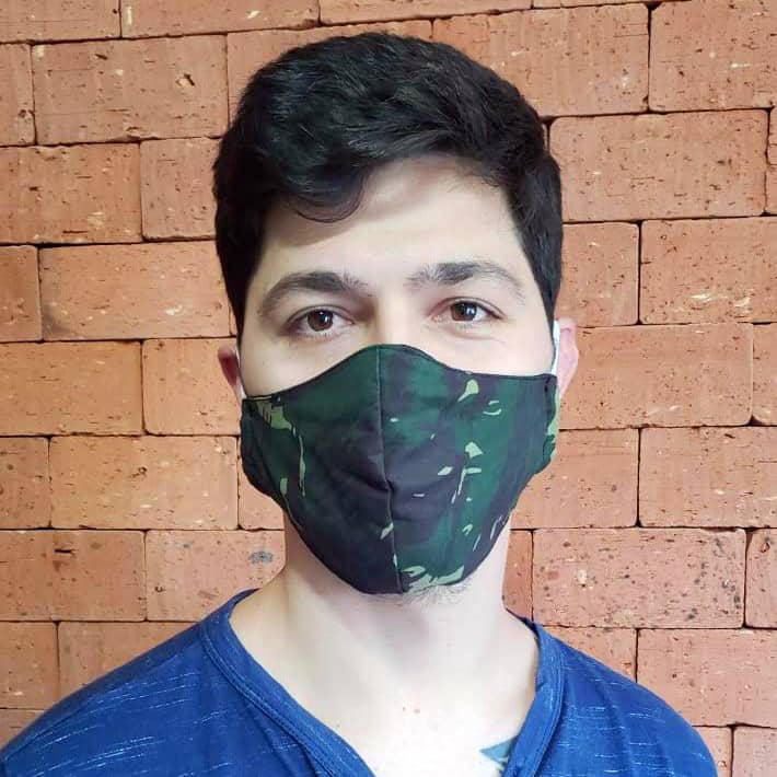 Máscara de Tecido Tricoline Lavável - Imagem 2