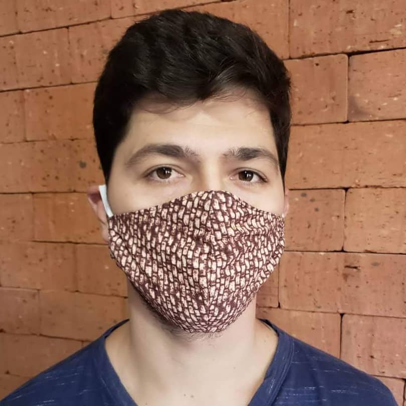 Máscara de Tecido Tricoline Lavável - Imagem 3